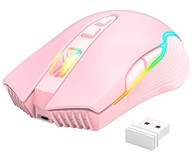 Mistaha CW905 RGB Yatay Makrolu Kablosuz Pembe Optik Gaming Mouse