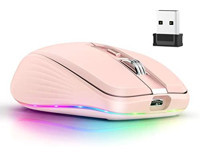 Pepisky BT5 RGB Ergonomik Yatay Makrolu Kablosuz Pudra Optik Gaming Mouse