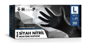 Has-pet Pudrasız Siyah Large Temizlik Eldiveni