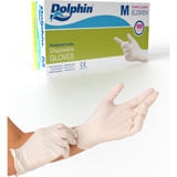 Dolphin Pudralı Beyaz Medium Temizlik Eldiveni