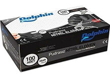 Dolphin Pudrasız Siyah Medium Temizlik Eldiveni Siyah