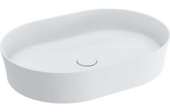 Bocchi Sottile Slim Line Country Tekli 55 cm Seramik Tezgah Üstü Oval Lavabo Mat Beyaz