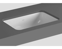 Vitra S20 5474B003-0618 Tekli 43 cm Seramik Tezgah Altı Dikdörtgen Lavabo Beyaz