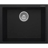 Luxell Lx -520 Eva Tekli 12 cm Granit Tezgah Üstü Kare Lavabo Siyah