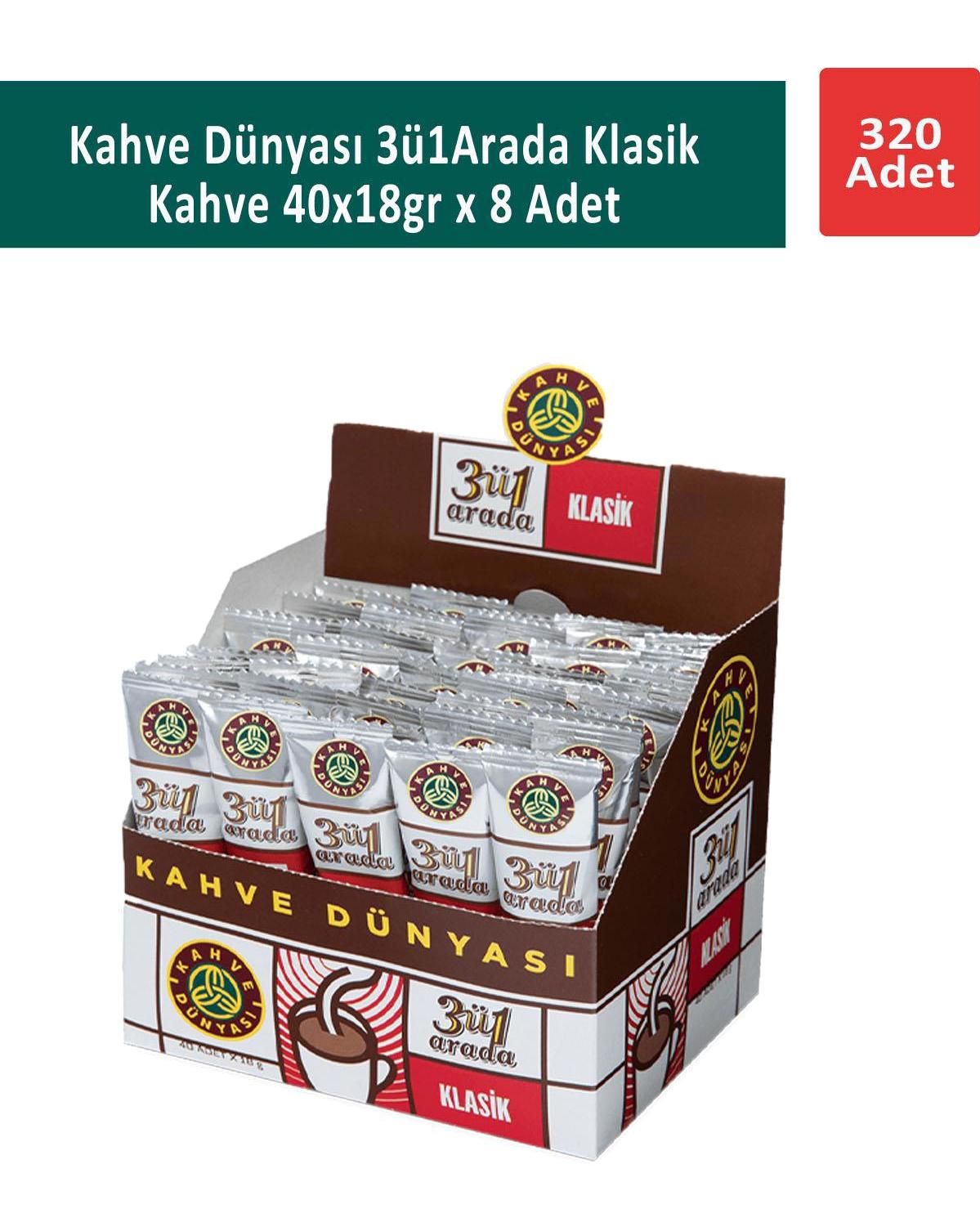 Kahve Dünyası 3'ü 1 Arada Paket Granül Kahve 320x18 gr