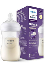 Philips Avent Natural Response Polipropilen Gaz Yapmayan Antikolik Yenidoğan Yavaş Akışlı 6-18 Ay Şeffaf Biberon 260 ml