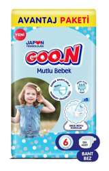 Goo.n Mutlu Bebek 6 Numara Bantlı Bebek Bezi 120 adet
