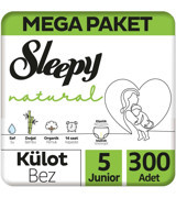 Sleepy Natural 5 Numara Organik Külot Bebek Bezi 300 Adet