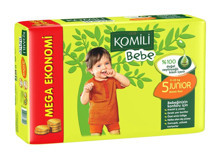 Komili 5 Numara Cırtlı Bebek Bezi 32 Adet