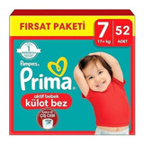 Prima Aktif Bebek 7 Numara Külot Bebek Bezi 52 Adet