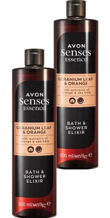 Avon Senses Essence Sardunya Yaprağı-Portakal Vegan Duş Jeli 2x500 ml