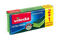 Vileda Ultra Fresh Oluklu 3'lü Bulaşık Süngeri