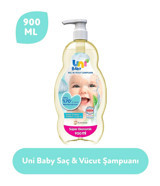 Uni Baby Boyasız Göz Yakmayan Hipoalerjenik Yenidoğan Bebek Şampuanı 900 ml