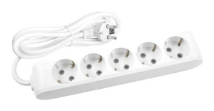 Avarson 3x1.5 TTR 3500 W Topraklı 5'li 15 m Uzatma Kablosu Beyaz