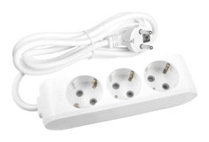 Avarson 3x1.5 TTR 3500 W Topraklı 3'lü 10 m Uzatma Kablosu Beyaz