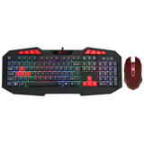 Xtrike Me MK-503 Işıklı Siyah Kablolu Klavye Mouse Seti