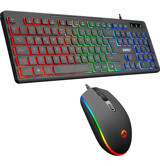 Everest KB-120 SM-GX66 Işıklı Siyah Kablolu Klavye Mouse Seti