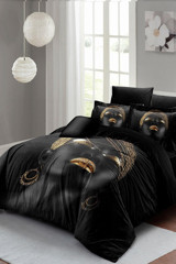 Monohome African Women Saten 4 Mevsim 200 x 220 cm Çarşaflı Desenli Çift Kişilik Nevresim Takımı Çok Renkli