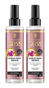 Gliss Serum Deep Repair Hint İnciri - Protein Kompleksi Etki Tüm Saçlar İçin Durulanmayan Unisex Saç Kremi 2x200 ml