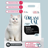 Dream Cat Topaklanan İnce Taneli Aktif Karbonlu Bentonit Kedi Kumu 20 lt