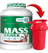 Nutraday Çikolata Aromalı 32 Servis Kas Yapıcı Gainer 3520 gr Toz + Shaker Hediye