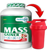 Nutraday Çilek Aromalı 32 Servis Kas Yapıcı Gainer 3520 gr Toz + Shaker Hediye