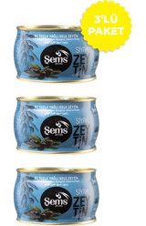 Şems Zeytin Az Tuzlu Sele Siyah Zeytin Teneke 3x300 gr