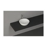 Isvea Sistema Y Modern Tekli 45 cm Seramik Tezgah Üstü Yuvarlak Lavabo Beyaz