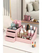 Dovi Home 3 Katlı 2 Çekmeceli Makyaj Organizeri Pembe