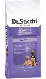Dr.sacchi Natural Kuzu Etli Büyük Irk Yavru Köpek Maması 15 kg