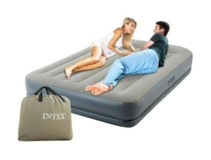 Intex 64118 Katlanır Ev Tipi Çift Kişilik Şişme Yatak Gri