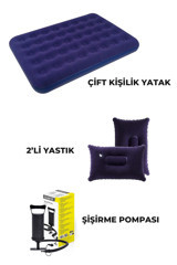 Onetick Katlanır Kamp Çift Kişilik Şişme Yatak Lacivert