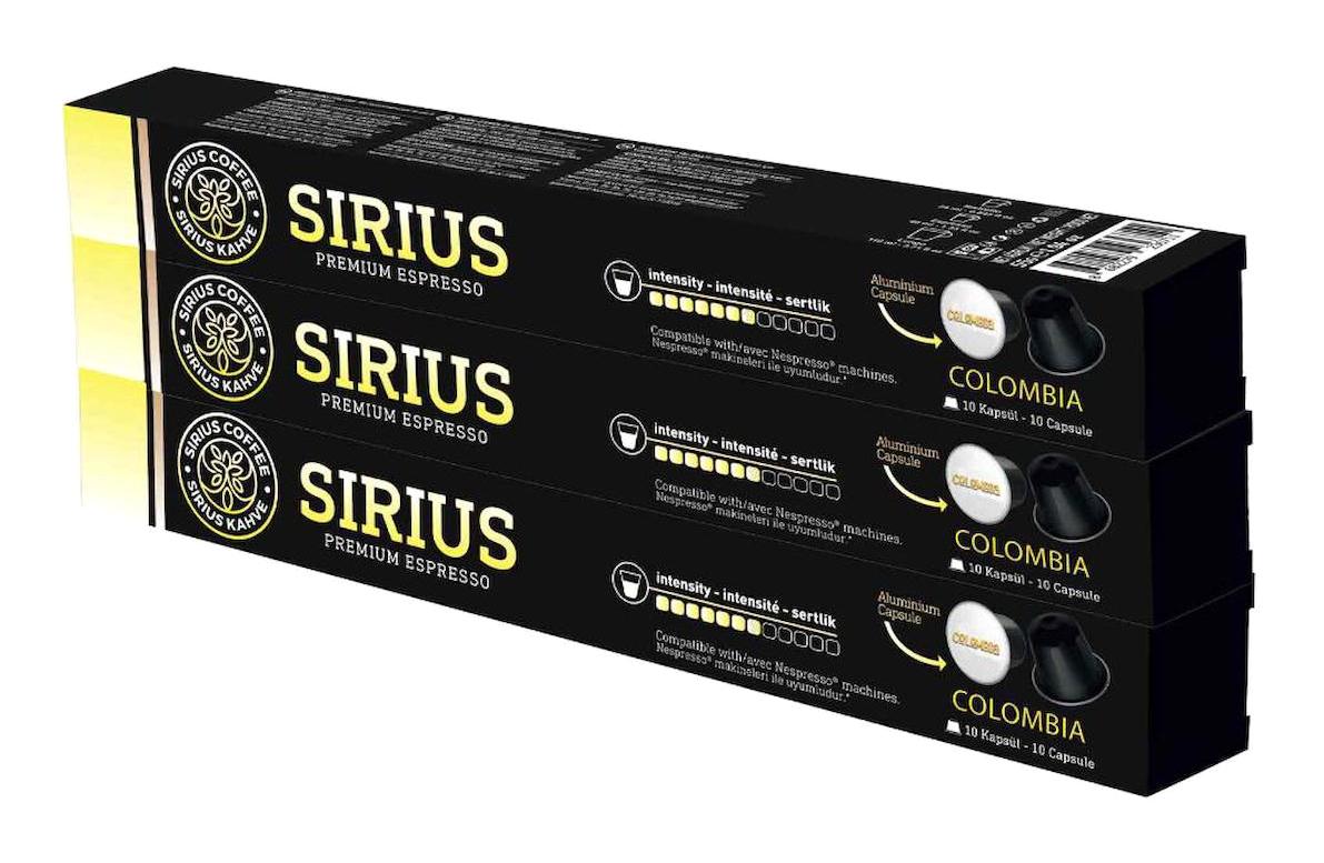 Sirius Colombia Espresso 3x10'lu Kapsül Kahve