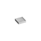 Vitra Memoria Modern Tekli 40 cm Seramik Tezgah Üstü Kare Lavabo Gri