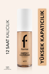 Flormar Perfect Coverage Golden Neutral 121 Güneş Koruyuculu Likit Şişe Fondöten 30 ml
