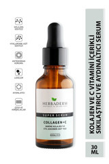 Herbaderm Super C Vitaminli Kolajenli Yaşlanma Kırışıklık Karşıtı Jel Yüz Serumu 30 ml