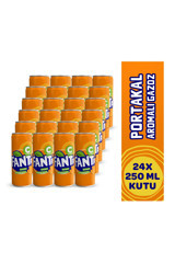 Fanta Portakallı Kutu Gazoz 24 Adet 250 ml