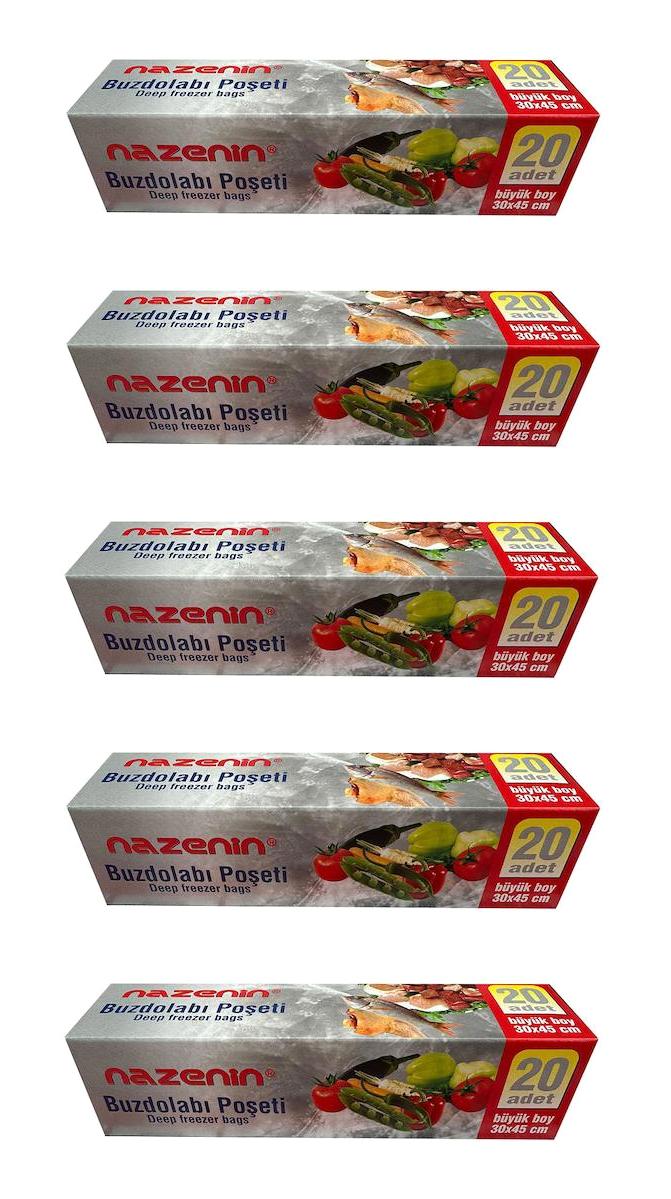 Nazenin Büyük Buzdolabı Poşeti 5x20'li
