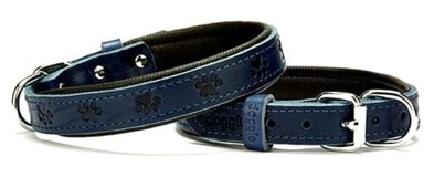 Doggie Comfort S Deri Ayarlanabilir Boyun Köpek Tasması Mavi