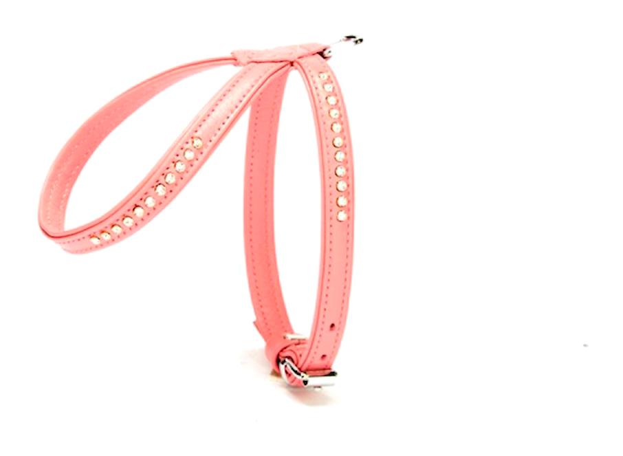 Doggie Flotter Swarovski Ayarlanabilir Göğüs Köpek Tasması Pembe