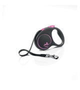 Flexi Black Desing S Makaralı Ayarlanabilir Boyun Köpek Tasması Pembe