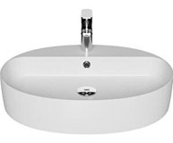 Creavit Loop LP161 Klasik Tekli 60 cm Seramik Çanak Oval Lavabo Beyaz