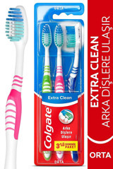 Colgate Extra Clean Orta Manuel Diş Fırçası Çok Renkli