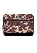 Fudela Brown Dyes Leopar İki Gözlü Oxford Kumaş 15.6 inç Laptop Kılıfı Kahverengi