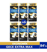 Orkid Gece Extra Max İnce 14'lü Hijyenik Ped 6 Adet
