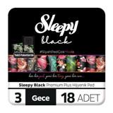 Sleepy Black Premium Organik Antialerjik Kalın 18'li Hijyenik Ped