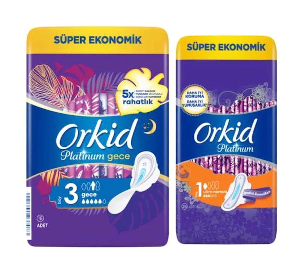 Orkid Orkid Platinum İnce 16'lı+26'lı Hijyenik Ped 2 Adet