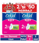 Orkid Ultra Extra Orta 44'lü Hijyenik Ped 5 adet
