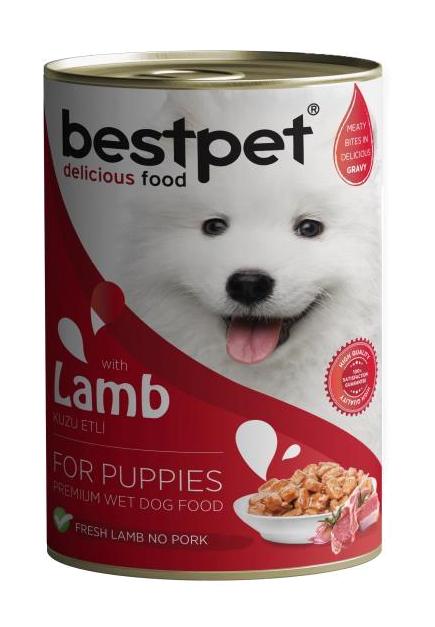 Bestpet Kuzu Etli Soslu Yavru Yaş Köpek Maması 415 gr