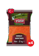 Yazar Kırmızı Mercimek 4x2 kg